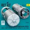 ResKit Models Mk-38 Depth bombs (650 lb) (4 pcs) (PB4Y-1, PB4Y-2, PBY/PBN, PB2Y, SBD, TBF/TBM, PV-1, PV-2, PBM) (3D Printed) - Mk-38 – mélységi bombák, 650 fontos, 4 db