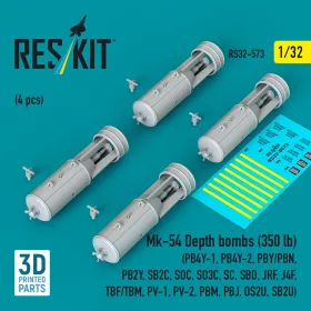 ResKit Models Mk-54 – mélységi bombák, 350 fontos, 4 db