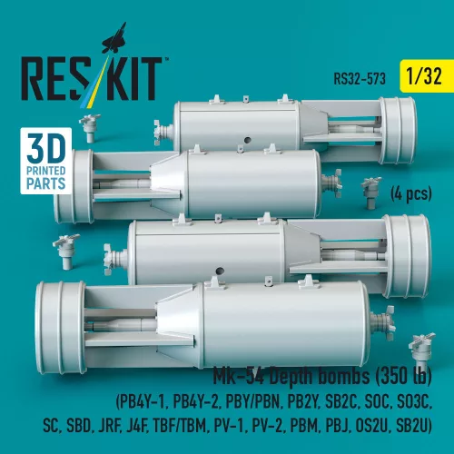 ResKit Models Mk-54 – mélységi bombák, 350 fontos, 4 db