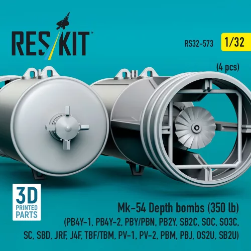 ResKit Models Mk-54 – mélységi bombák, 350 fontos, 4 db