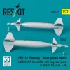 ResKit Models GBU-10 Paveway I – BSU-37/B + BSU-3A/B vezérsíkkal, kis sebességű változat, 2 db