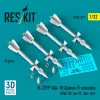 ResKit Models R-27EP (AA-10 Alamo-F) missiles (4 pcs) (MiG-29, Su-27, Yak-141) (3D Printed) - R-27EP (AA-10 Alamo-F) – rakéták, 4 db