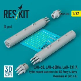   ResKit Models LAU-68, LAU-68D/A, LAU-131/A Hydra – rakétaindítók, 2 db