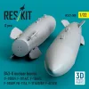 ResKit Models B43-0 nuclear bombs (2 pcs) (F-100D/F, F-101A/C, F-104A/C, F-105D/F, FB-111A, F-111A/D/E/F, F-4C/D/E) (3D Printed) - B43-0 – nukleáris bombák, 2 db