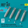 ResKit Models BLU-1B (750 lb) napalm bombs finned MXU-469/B (4 pcs) (A-1, A-4, A-7, A-26K, B-57, F-100) (3D Printed) - BLU-1B (750 lb) napalm – bombák, 750 fontos, 4 db