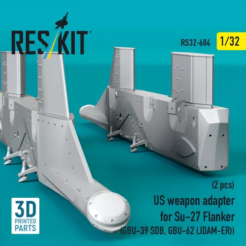 ResKit Models Su-27 Flanker – amerikai fegyveradapter GBU-39 SDB és GBU-62 (JDAM-ER) fegyverekhez, 2 db