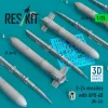 ResKit Models S-24 missiles with APU-68 (4 pcs) (Mi-24) (3D Printed) - rakéták, 4 db