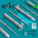 ResKit Models S-24 missiles with APU-68 (4 pcs) (Mi-24) (3D Printed) - rakéták, 4 db