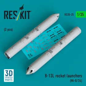   ResKit Models B-13L rocket launchers (2 pcs) (Mi-8/24) (3D printed) - rakétaindítók, 2 db