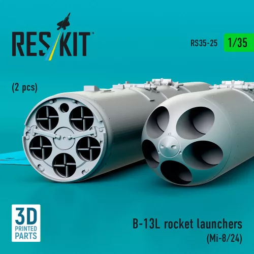 ResKit Models B-13L rocket launchers (2 pcs) (Mi-8/24) (3D printed) - rakétaindítók, 2 db