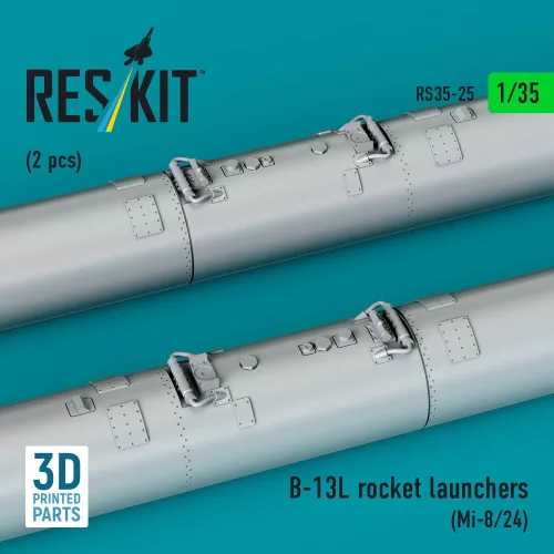 ResKit Models B-13L rocket launchers (2 pcs) (Mi-8/24) (3D printed) - rakétaindítók, 2 db
