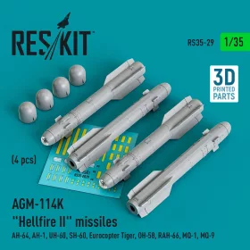 ResKit Models AGM-114K Hellfire II – rakéták, 4 db