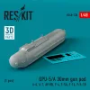 ResKit Models GPU-5/A 30mm gun pod (1 pcs) (A-4, A-7, AV-8B, F-4, F-5A, F-16, F/A-18) (3D Printed) - gépágyúkonténer, 1 db