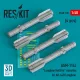 ResKit Models AGM-114L Longbow Hellfire missiles (4 pcs)(AH-64D Longbow) (3D Printed) - AGM-114L Longbow Hellfire – rakéták, 4 db