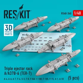   ResKit Models A/A37B-6 (TER-7) – hármas bombafelfüggesztő keretek, 5 db