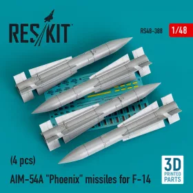   ResKit Models AIM-54A Phoenix missiles for F-14 (4pcs) (3D Printed) - AIM-54A Phoenix – rakéták, 4 db