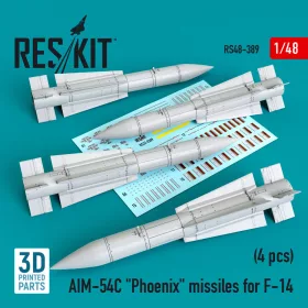   ResKit Models AIM-54C Phoenix missiles for F-14 (4pcs) (3D Printed) - AIM-54C Phoenix – rakéták, 4 db