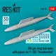 ResKit Models 450 gal wing fuel tanks with pylons for F-105 Thunderchief (2 pcs) - F-105 Thunderchief – 450 gallonos szárny alatti üzemanyag-póttartályok pilonokkal, 2 db