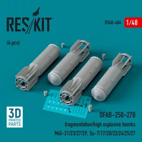   ResKit Models OFAB-250-270 fragmentation/high explosive – bombák, 4 db