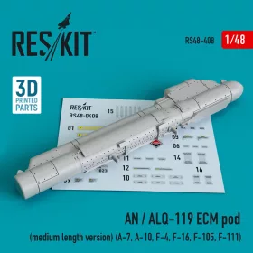   ResKit Models AN / ALQ-119 ECM pod (medium length version) (A-7, A-10, F-4, F-16, F-105, F-111) (3D Printed) - AN / ALQ-119 ECM – konténer