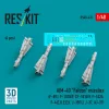 ResKit Models AIM-4D Falcon missiles (4 pcs) (F-89J, F-101B/F, CF-101B/F, F-102A, F-4(C,D,E,EJ), J-35F/J, J-37, AJ-37) (3D Printed) - AIM-4D Falcon – rakéták, 4 db
