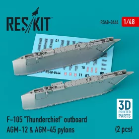   ResKit Models F-105 Thunderchief – külső fegyverfelfüggesztő pilonok AGM-12 és AGM-45 rakétákhoz, 2 db