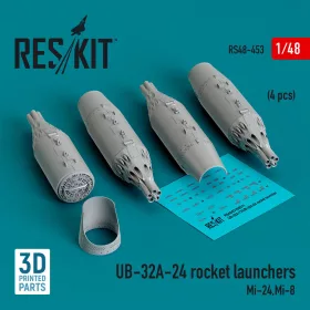   ResKit Models UB-32A-24 rocket launchers (4 pcs) (Mi-24,Mi-8) (3D Printed) - rakétaindítók, 4 db