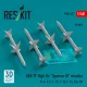 ResKit Models AIM-7F High Vis Sparrow III missiles (4 pcs) (F-4, F-5, F-15, F-16, F-14, F/A-18) (3D Printed) - AIM-7F High Vis Sparrow III – rakéták, 4 db