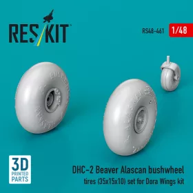   ResKit Models DHC-2 Beaver – Alaskan Bushwheel terepgumi-készlet (35×15×10)