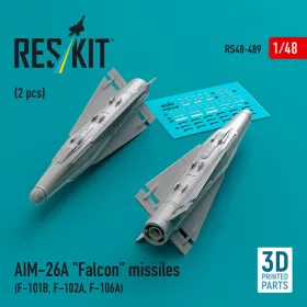   ResKit Models AIM-26A Falcon missiles (2 pcs) (F-101B, F-102A, F-106A) (3D Printed) - AIM-26A Falcon – rakéták, 2 db