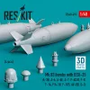 ResKit Models Mk.83 bombs with BSU-35 (4 pcs) (A-3B, A-4, A-6E, A-7, F-4C/D, F-8, F-14, F/A-18, F-105, AV-8B, S-3) (3D printed) - Mk.83 – bombák, 4 db