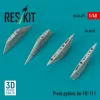 ResKit Models Pivot pylons for FB-111 (4 pcs) (3D Printed) - fegyverfelfüggesztő pilonok, 4 db