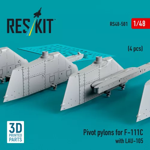 ResKit Models Pivot pylons for F-111C with LAU-105 (4 pcs) (3D Printed) - fegyverfelfüggesztő pilonok, 4 db