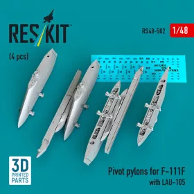   ResKit Models Pivot pylons for F-111F with LAU-105 (4 pcs) (3D Printed) - fegyverfelfüggesztő pilonok, 4 db