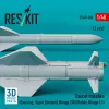ResKit Models Exocet missiles (2 pcs) (Sea King, Super Etendard, Mirage 2000, Rafale, Mirage F.1) (3D Printed) - Exocet – rakéták, 2 db