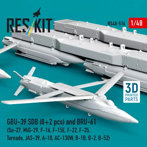 ResKit Models GBU-39 SDB bombák, 8 db + BRU-61 bombafelfüggesztők, 2 db