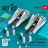 ResKit Models LAU-88 with (2 pcs) AGM-65 Maverick missiles (6 pcs) (A-7D, F-4, A-10, F-16) (3D Printed) - LAU-88 indítósín AGM-65 Maverick rakétákkal, 2 db