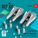 ResKit Models LAU-88 with (2 pcs) AGM-65 Maverick missiles (6 pcs) (A-7D, F-4, A-10, F-16) (3D Printed) - LAU-88 indítósín AGM-65 Maverick rakétákkal, 2 db