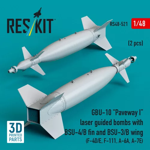 ResKit Models GBU-10 Paveway I – BSU-4/B + BSU-3/B vezérsíkkal, 2 db