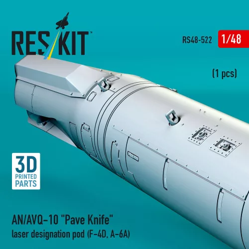 ResKit Models AN/AVQ-10 Pave Knife laser designation pod (1 pcs) (F-4D, A-6A) (3D Printed) - AN/AVQ-10 Pave Knife laser designation – konténer, 1 db