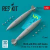 ResKit Models Mk.84 with BSU-36/B bombs (2 pcs) (F-15E, F-16, F-111F, AV-8B, F/A-18D) (3D Printed) - Mk.84 – bombák BSU-36/B egységgel, 2 db