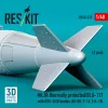 ResKit Models Mk.84 thermally protected/BLU-117 with BSU-36/B bombs (2 pcs) (AV-8B, F-14, F/A-18) (3D Printed) - Mk.84 / BLU-117 – hővédett bombák BSU-36/B egységgel, 2 db