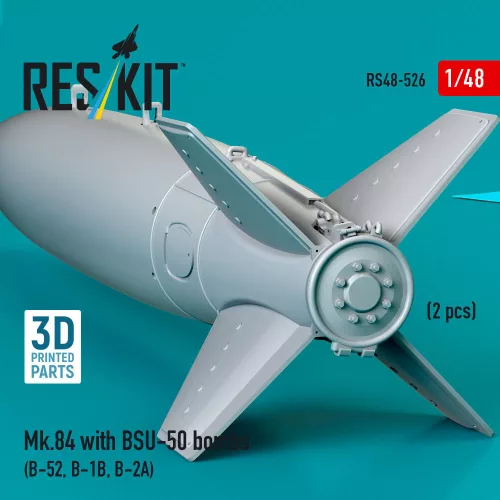 ResKit Models Mk.84 with BSU-50 bombs (2 pcs) (B-52, B-1B, B-2A) (3D printed) - bombák BSU-50 egységgel, 2 db