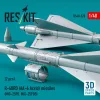 ResKit Models R-40RD (AA-6 Acrid) missiles (2 pcs) (MiG-25PD, MiG-25PDS) (3D printed) - rakéták, 2 db