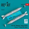 ResKit Models BLG-66 Belouga cluster bombs (2 pcs) (Mirage F.1, Mirage 2000, Jaguar) (3D Printed) - BLG-66 Belouga – kazettás bombák, 2 db