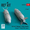 ResKit Models BLG-66 Belouga cluster bombs (2 pcs) (Mirage F.1, Mirage 2000, Jaguar) (3D Printed) - BLG-66 Belouga – kazettás bombák, 2 db