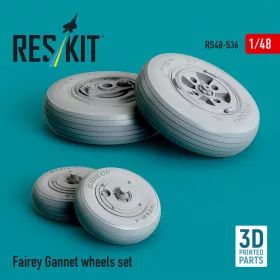   ResKit Models Fairey Gannet wheels set (3D Printed) - Fairey Gannet – kerékkészlet