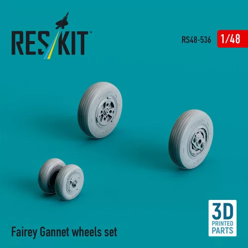 ResKit Models Fairey Gannet wheels set (3D Printed) - Fairey Gannet – kerékkészlet