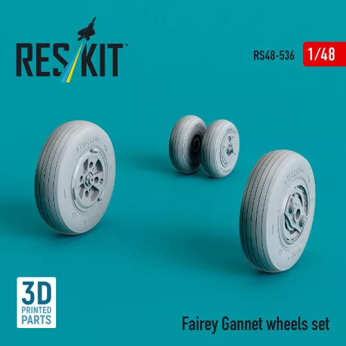 ResKit Models Fairey Gannet wheels set (3D Printed) - Fairey Gannet – kerékkészlet