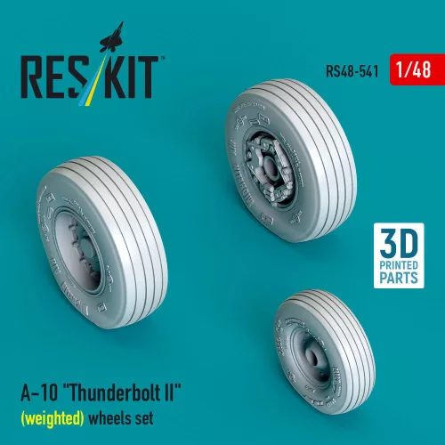 ResKit Models A-10 Thunderbolt II (weighted) wheels set (3D Printed) - A-10 Thunderbolt II – terhelt állapotú kerékkészlet
